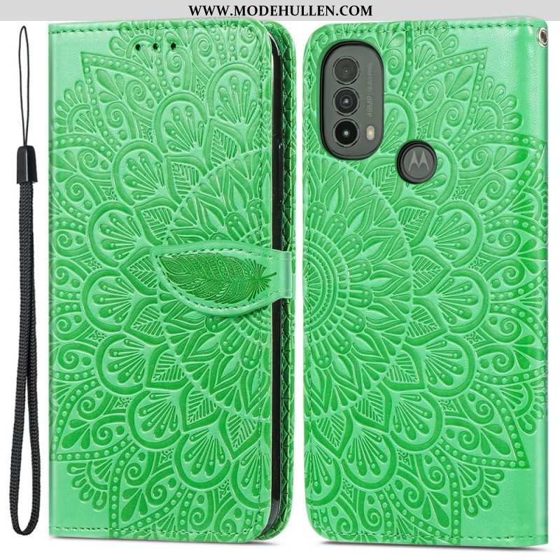 Lederhüllen Für Moto E40 / E30 / E20 Stammesblätter