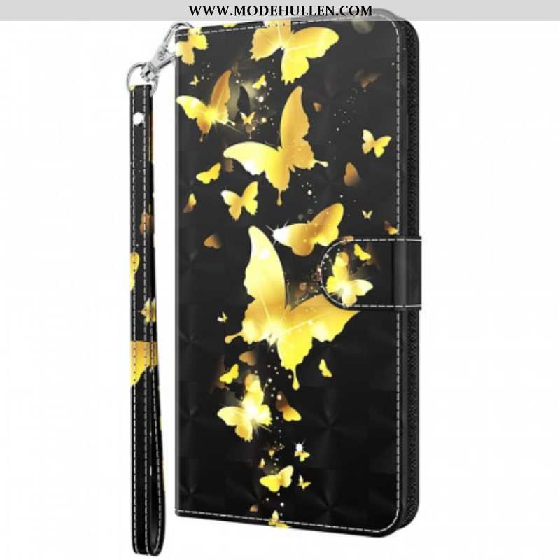 Lederhüllen Für OnePlus Nord 2 5G Gelbe Schmetterlinge