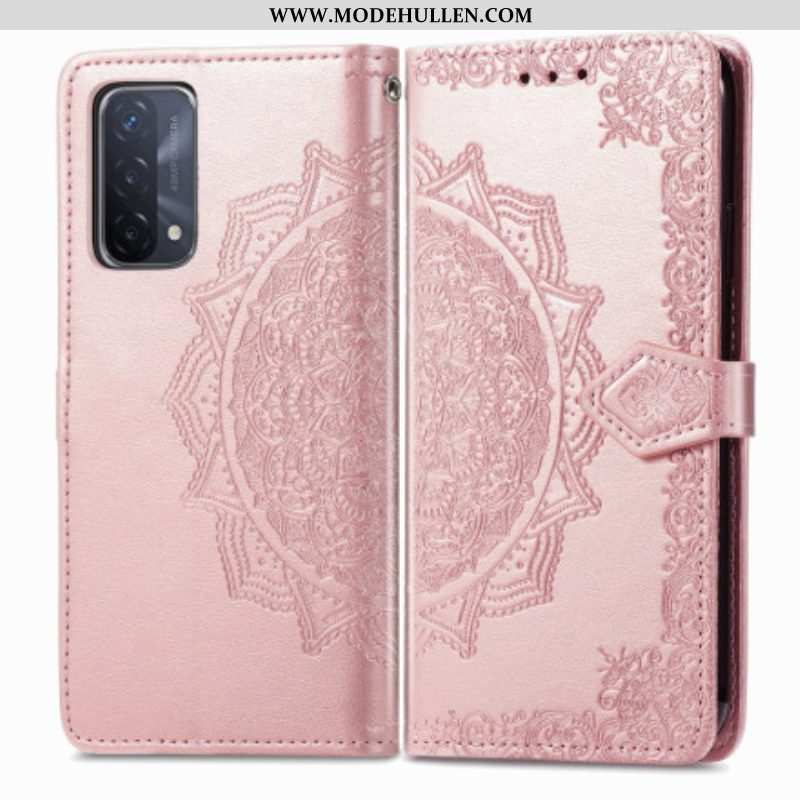 Lederhüllen Für Oppo A54 5G / A74 5G Mandala-mittelalter