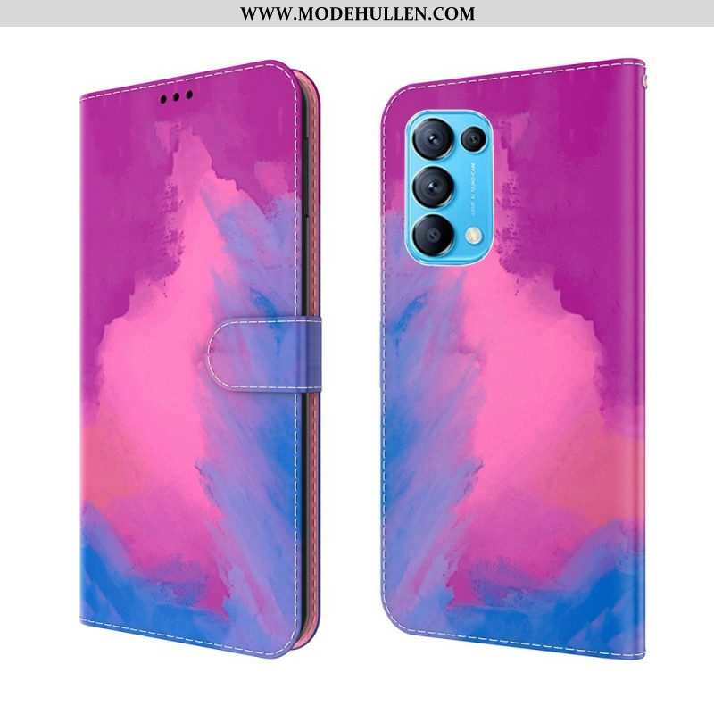 Lederhüllen Für Oppo Find X3 Lite Aquarell