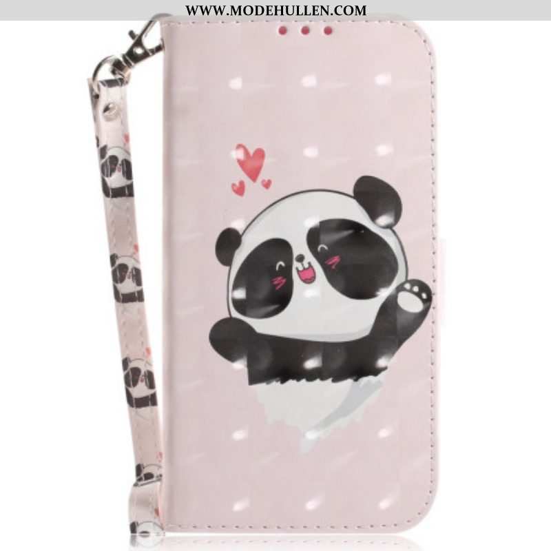 Lederhüllen Für Oppo Reno 8 Panda Love Mit Schlüsselband