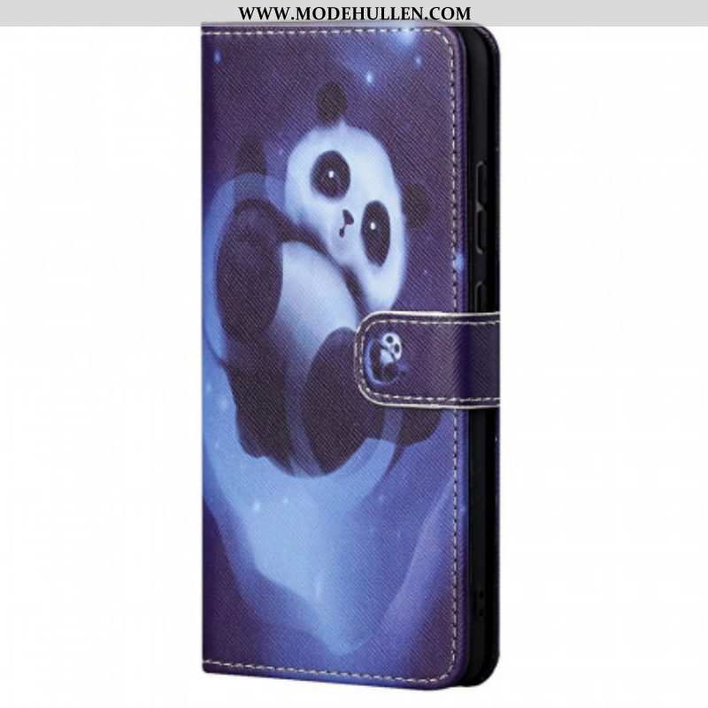 Lederhüllen Für Poco M4 Pro 5G Mit Kordel Panda Space Mit Schlüsselband