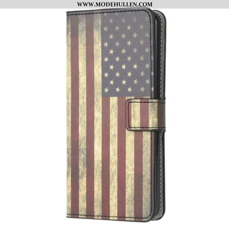 Lederhüllen Für Samsung Galaxy A42 5G Amerikanische Flagge