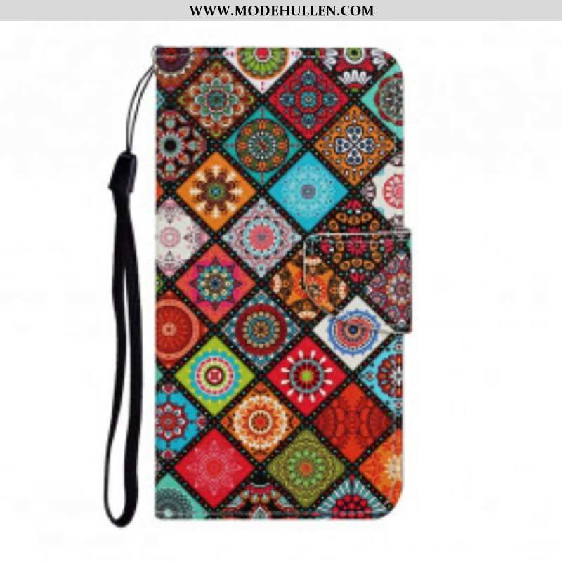 Lederhüllen Für Samsung Galaxy A52 4G / A52 5G / A52s 5G Patchwork-mandalas Mit Schlüsselband