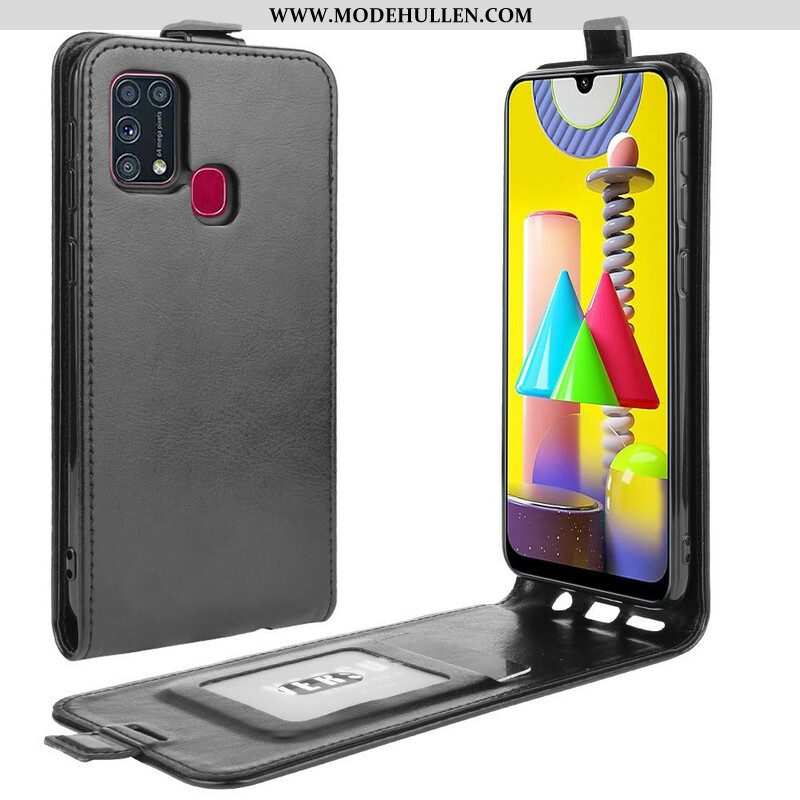Lederhüllen Für Samsung Galaxy M31 Flip Case Faltender Ledereffekt