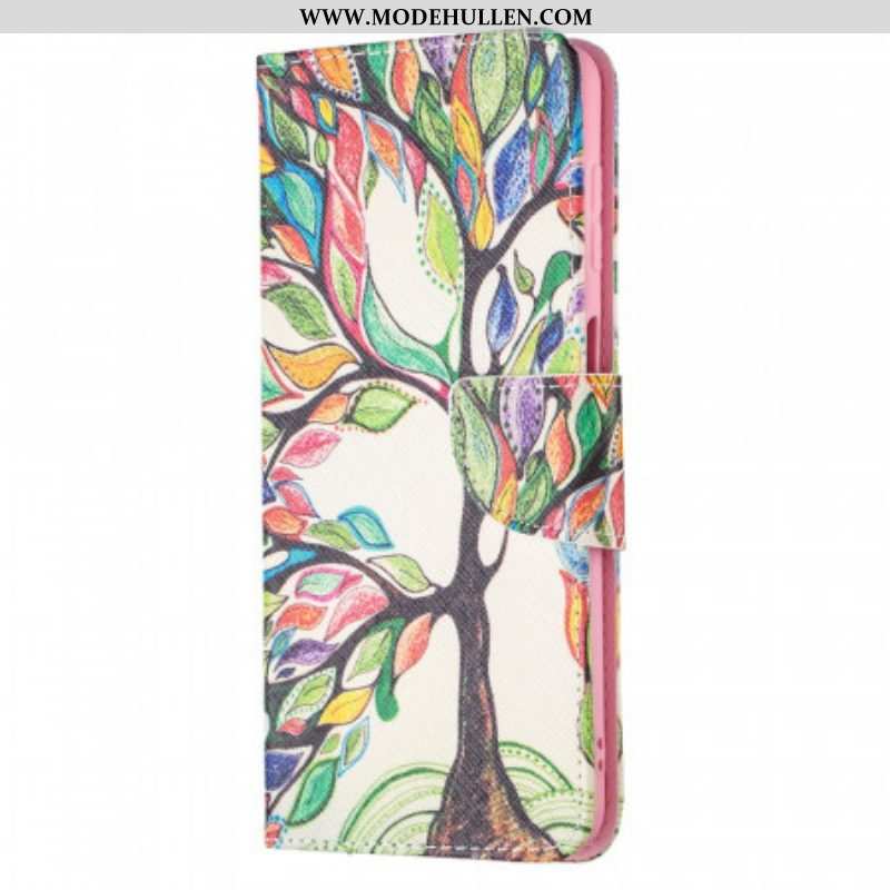Lederhüllen Für Samsung Galaxy M52 5G Regenbogenbaum