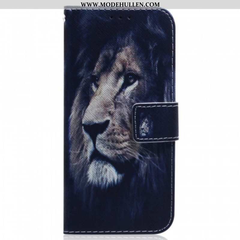 Lederhüllen Für Samsung Galaxy M53 5G Träumender Löwe