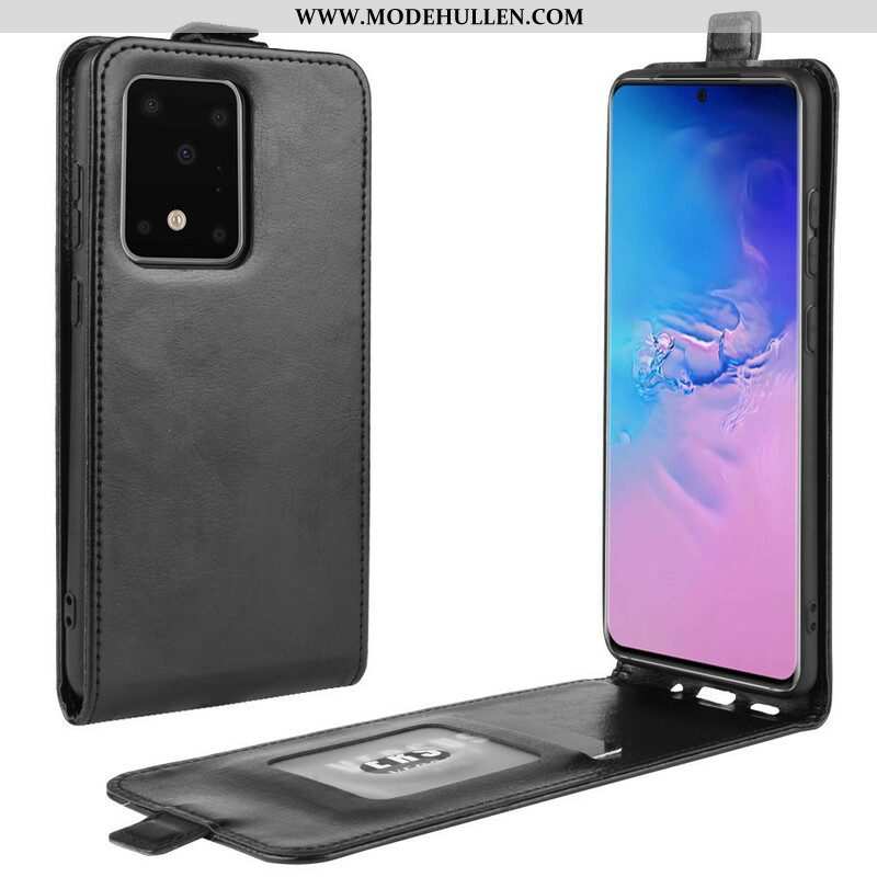 Lederhüllen Für Samsung Galaxy S20 Ultra Flip Case Faltender Ledereffekt