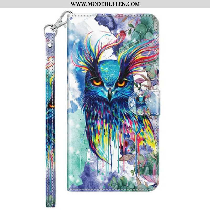 Lederhüllen Für Samsung Galaxy S21 FE Aquarellvogel