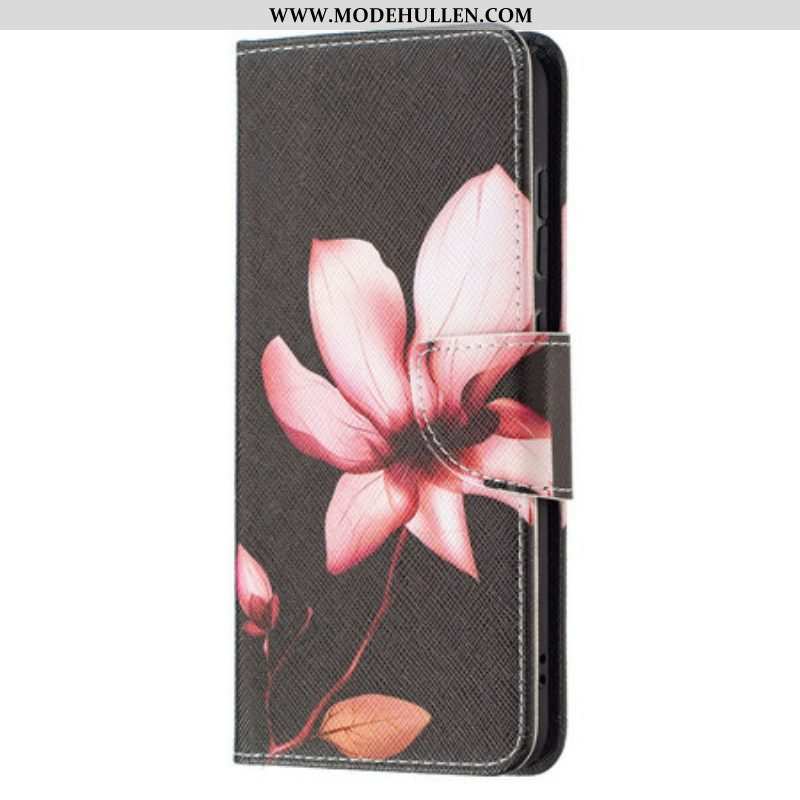 Lederhüllen Für Samsung Galaxy S21 FE Pinke Blume