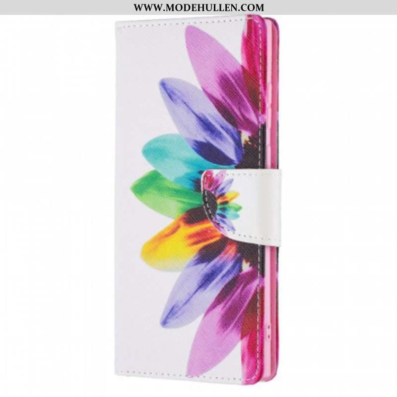 Lederhüllen Für Samsung Galaxy S21 Ultra 5G Aquarellblume