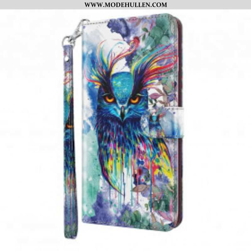 Lederhüllen Für Samsung Galaxy S21 Ultra 5G Aquarellvogel