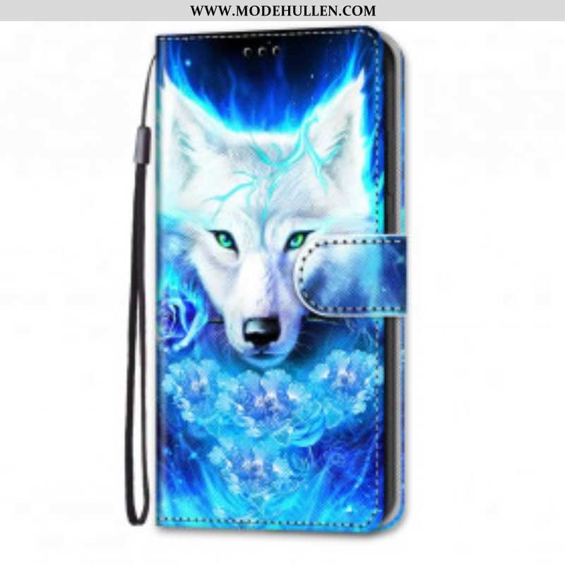Lederhüllen Für Samsung Galaxy S21 Ultra 5G Magischer Wolf