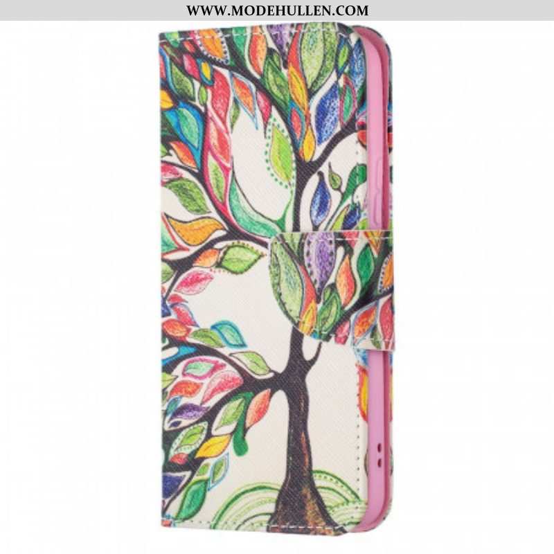 Lederhüllen Für Samsung Galaxy S22 5G Bunter Baum