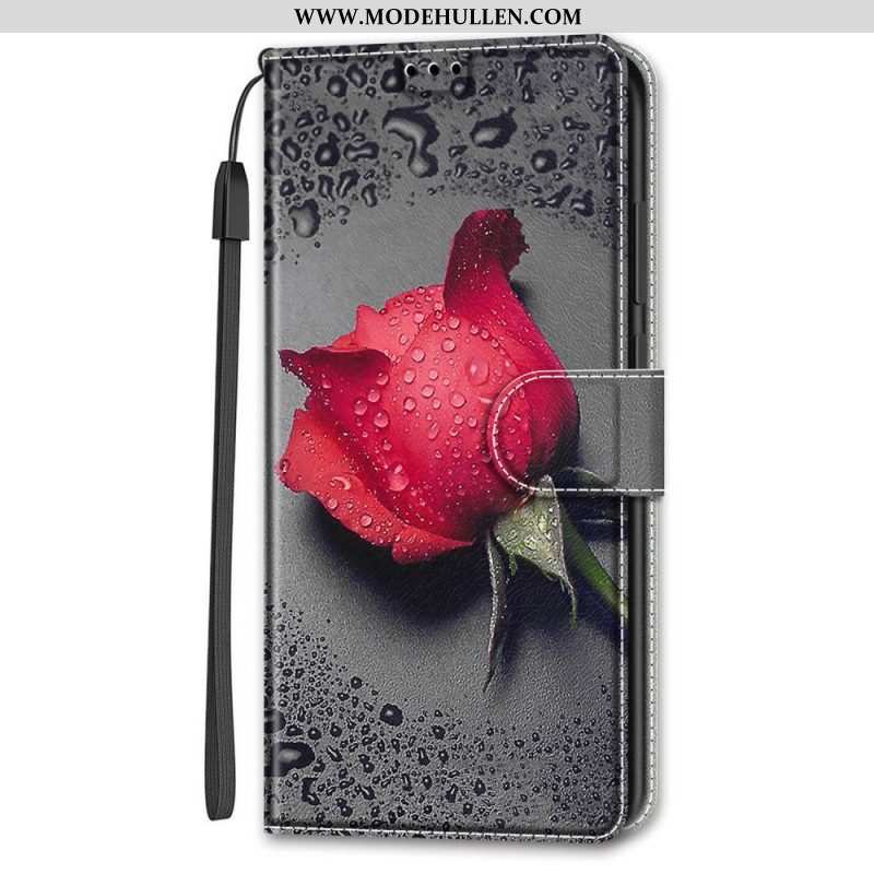 Lederhüllen Für Samsung Galaxy S22 Ultra 5G Rosen Mit Schlüsselband