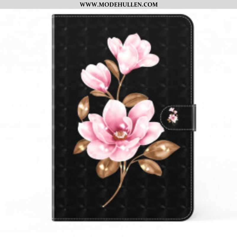Lederhüllen Für Samsung Galaxy Tab A7 (2020) Helle Fleckige Rosa Blüten