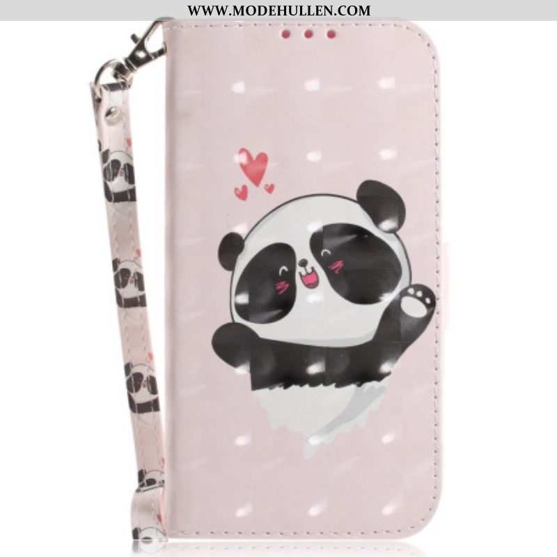Lederhüllen Für Xiaomi 12 / 12X Mit Kordel Panda Love Mit Schlüsselband
