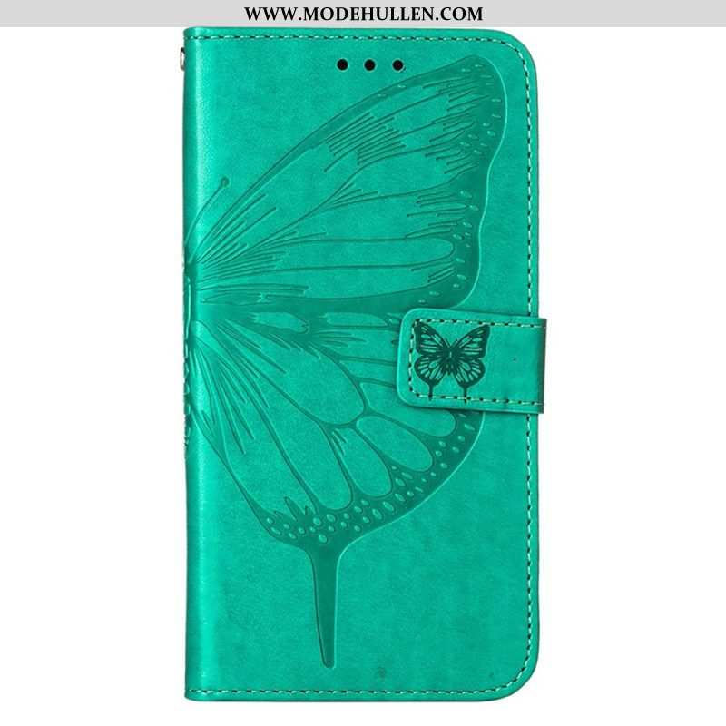 Lederhüllen Für Xiaomi 12 Lite Schmetterlingsdesign Mit Umhängeband
