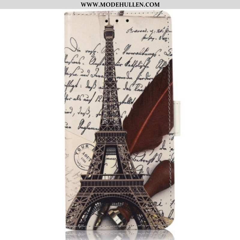 Lederhüllen Für Xiaomi 12T / 12T Pro Der Eiffelturm Des Dichters