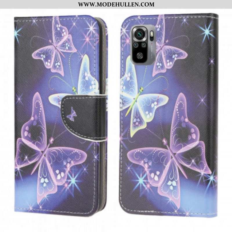 Lederhüllen Für Xiaomi Redmi Note 10 / 10S Schmetterlinge