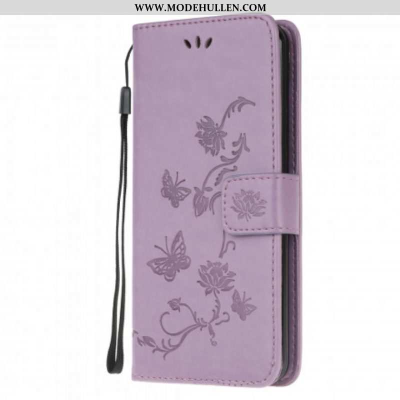 Lederhüllen Für Xiaomi Redmi Note 10 / 10S Schmetterlinge Und Blumen