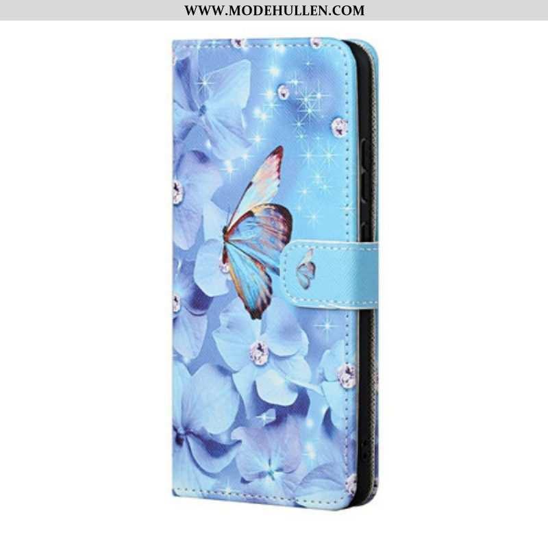 Lederhüllen Für Xiaomi Redmi Note 10 5G Mit Kordel Tanga-schmetterlinge