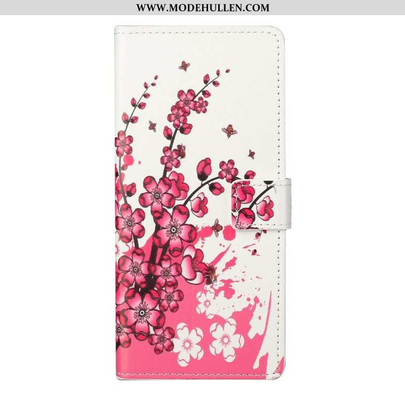 Lederhüllen Für Xiaomi Redmi Note 10 5G Tropische Blumen