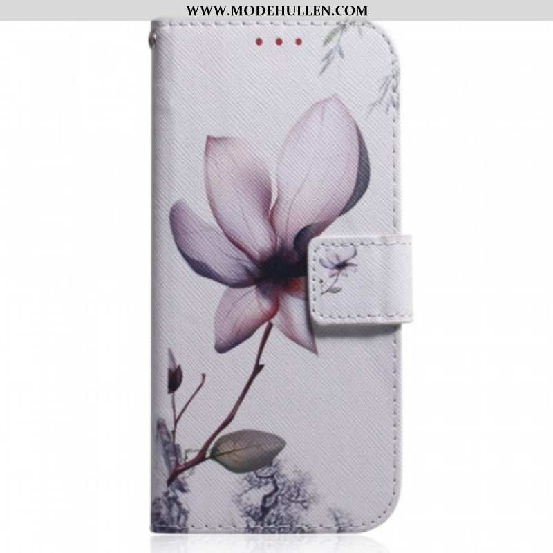 Lederhüllen Für Xiaomi Redmi Note 11 / 11S Blume Staubiges Rosa