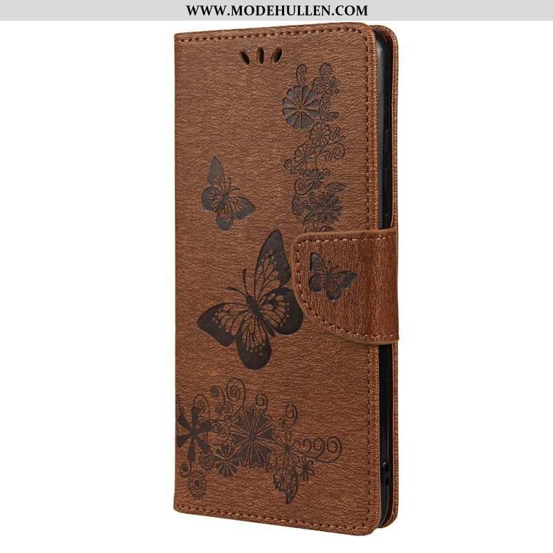 Lederhüllen Für Xiaomi Redmi Note 11 Pro Plus 5G Schmetterlinge