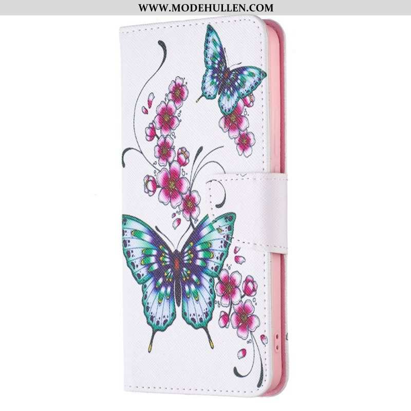 Lederhüllen Für Xiaomi Redmi Note 11 Pro Plus 5G Stil Schmetterlinge