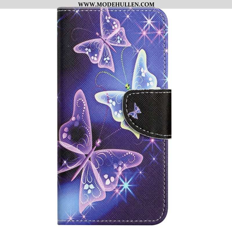 Lederhüllen Für Xiaomi Redmi Note 12 4G Schmetterlinge