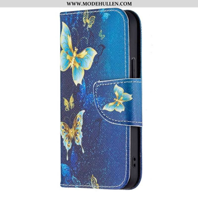 Lederhüllen Für iPhone 13 Mini Schmetterlingskönige