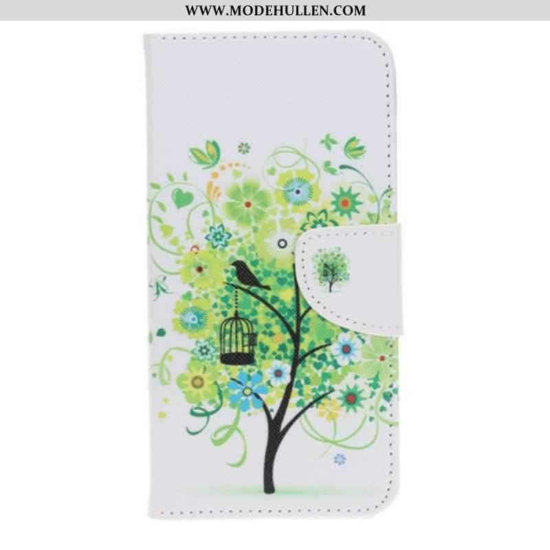 Lederhüllen Für iPhone 13 Pro Blühender Baum