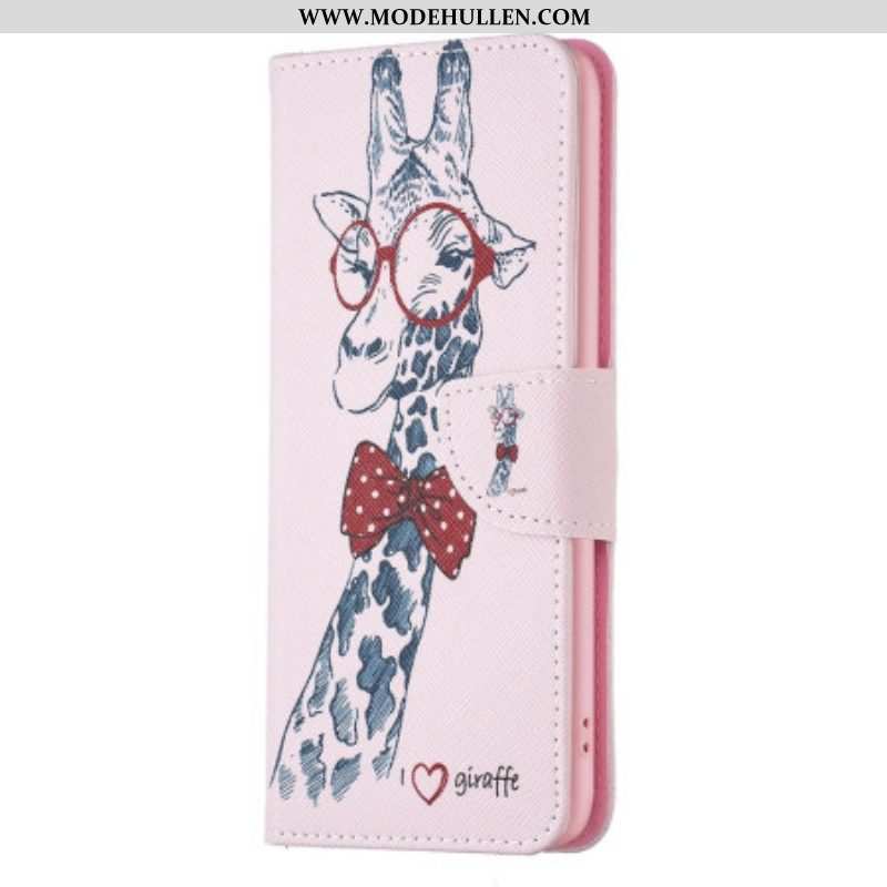 Lederhüllen Für iPhone 14 Pro Kluge Giraffe