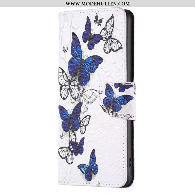 Lederhüllen Für iPhone 14 Pro Max Schmetterlinge Im Flug