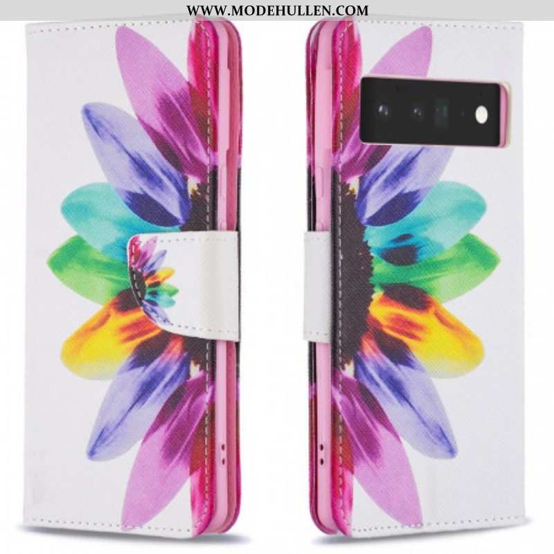 Schutzhülle Für Google Pixel 6 Pro Flip Case Aquarellblume