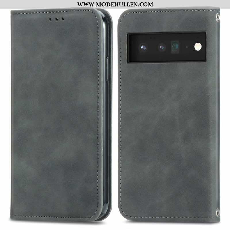 Schutzhülle Für Google Pixel 6 Pro Flip Case Vintage-skin-touch-design