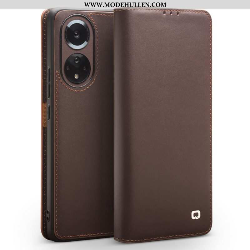 Schutzhülle Für Honor 50 Pro Flip Case Pro Echtes Qialino-leder