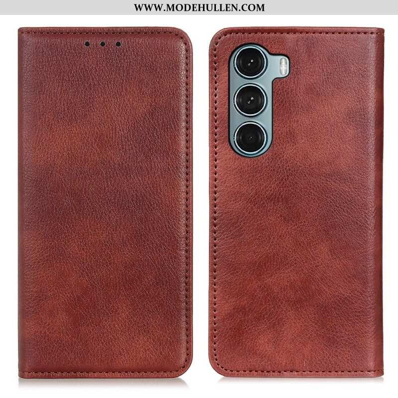 Schutzhülle Für Moto G200 5G Flip Case Litschi-spaltleder-textur