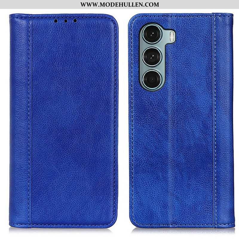 Schutzhülle Für Moto G200 5G Flip Case Version Aus Litschi-spaltleder