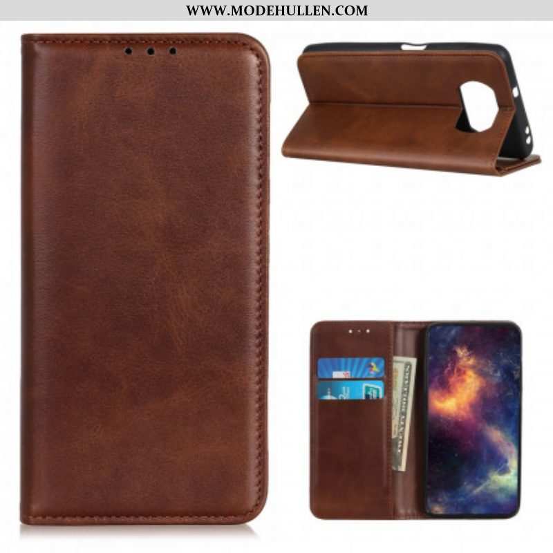 Schutzhülle Für Poco X3 / X3 Pro / X3 NFC Flip Case Hochwertiges Spalt-litschi-leder