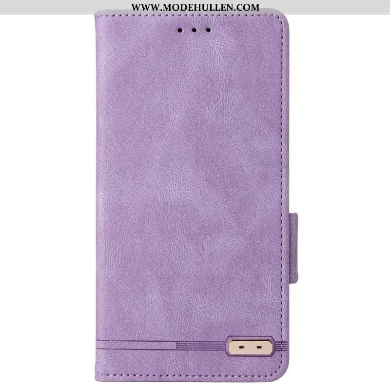 Schutzhülle Für Poco X4 Pro 5G Flip Case Stilvoller Ledereffekt