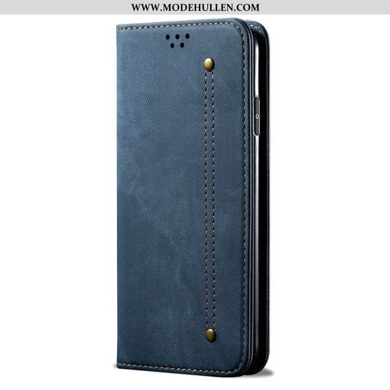 Schutzhülle Für Poco X5 5G Flip Case Denim-stoff