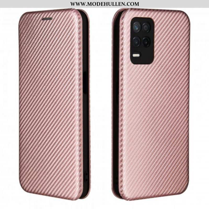 Schutzhülle Für Realme 8 5G Flip Case Farbiges Carbon-silikon