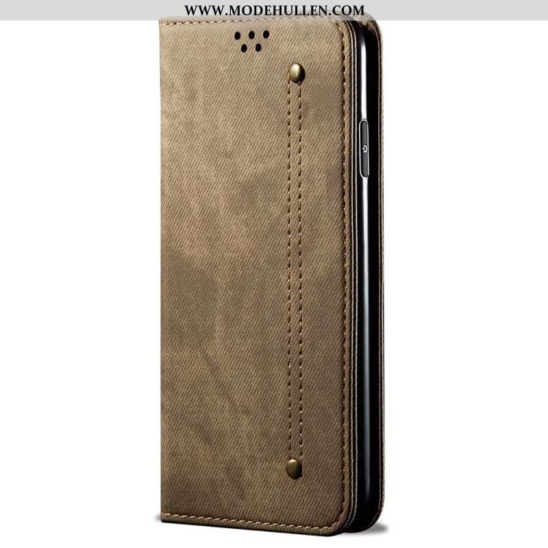 Schutzhülle Für Samsung Galaxy M52 5G Flip Case Denim-stoff