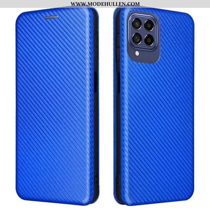 Schutzhülle Für Samsung Galaxy M53 5G Flip Case Kohlefaser