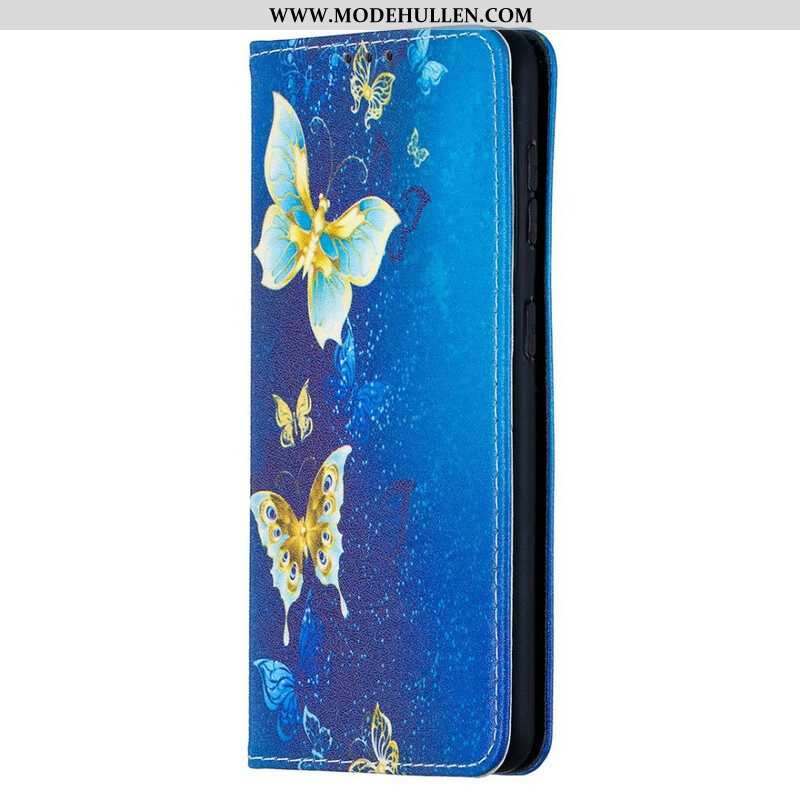 Schutzhülle Für Samsung Galaxy S21 5G Flip Case Bunte Schmetterlinge
