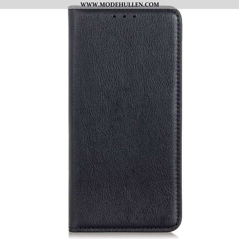 Schutzhülle Für Samsung Galaxy S22 Ultra 5G Flip Case Eleganz Aus Gespaltenem Litschi-leder