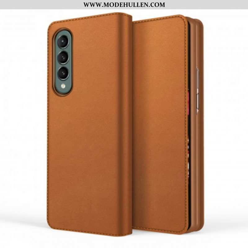 Schutzhülle Für Samsung Galaxy Z Fold 3 5G Flip Case Hautberührendes Spaltleder