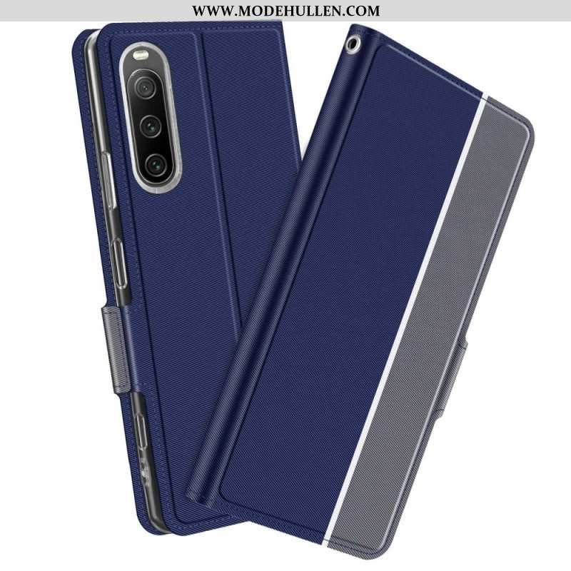 Schutzhülle Für Sony Xperia 10 IV Flip Case Zweifarbiges Baiyu